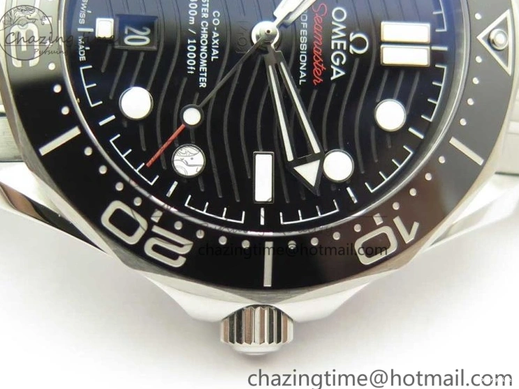 0524 2018 Seamaster Diver 300M OMF Best Edition Black Ceramic Black Dial on SS Bracelet A8800 (Black Balance Wheel) Breathable 7959